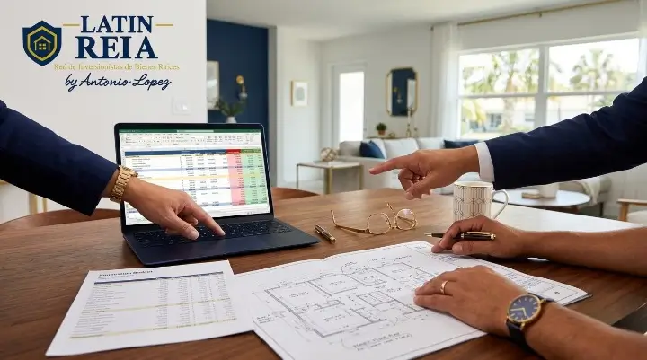 Mentoría para flippers de bienes raíces revisando el presupuesto de una remodelación en Orlando