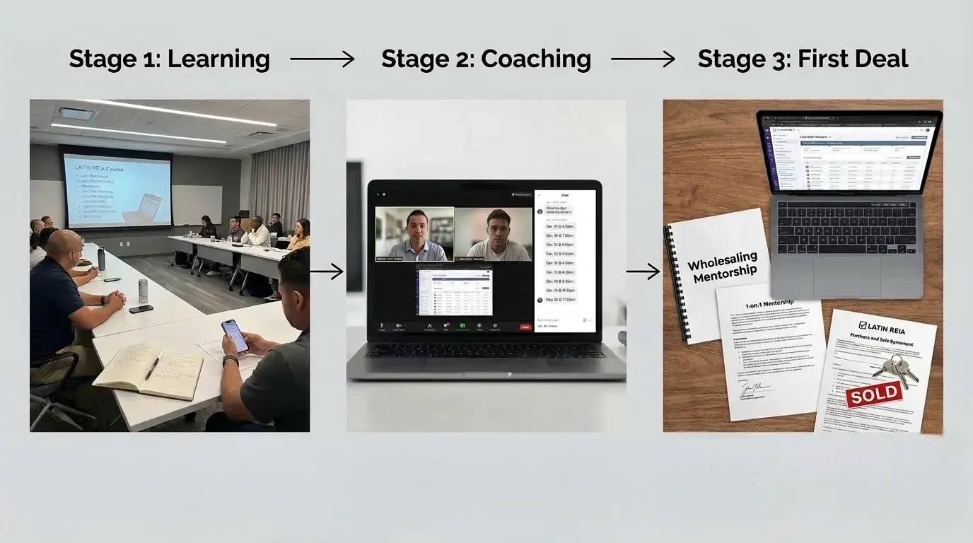 Path from real estate investing course to first deal