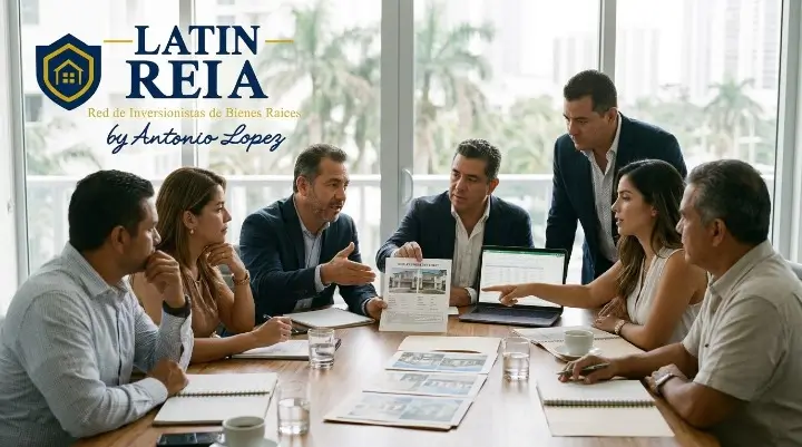 Sesión de coaching de bienes raíces en Miami con inversionistas hispanos
